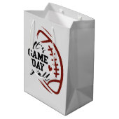 coole Sportbegeisterte Mittlere Geschenktüte (Rückseite Schrägansicht)