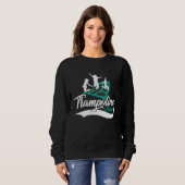 Coole Springparty Trampolin Springer Sweatshirt (Vorne ganz)