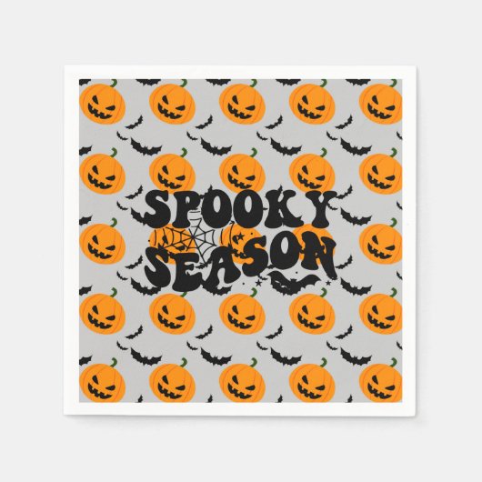 Coole Spuk Pumkin Party Paper Teller Serviette (Vorderseite)