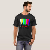 Coole Stadt New York mit TV Test Signal Illustrati T-Shirt (Vorne ganz)