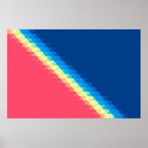 coole städtische duftende bunte Dreiecke illustrie Poster