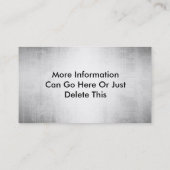 Coole Stahlmetallblick-Geschäfts-Karten Visitenkarte (Rückseite)