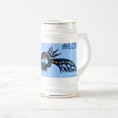 Coole Stammes- Bier-Tasse der grafischen Kunst der Bierglas (VorderseiteRechts)
