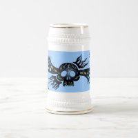 Coole Stammes- Bier-Tasse der grafischen Kunst der