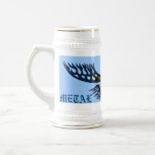 Coole Stammes- Bier-Tasse der grafischen Kunst der Bierglas (Links)