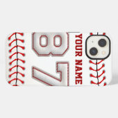 Coole Stange Baseball Nummer 87 iPhone Hülle (Rückseite (Horizontal))