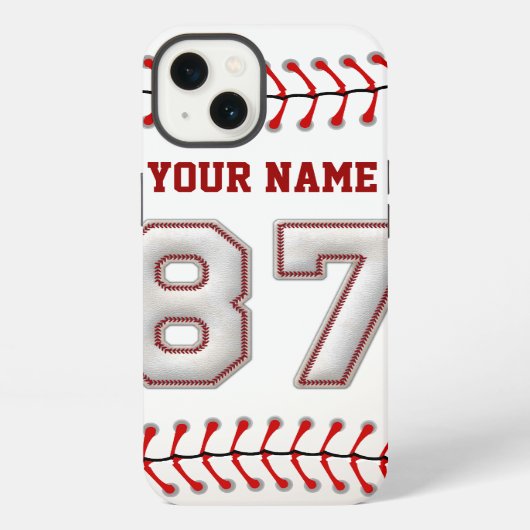 Coole Stange Baseball Nummer 87 iPhone Hülle (Rückseite)