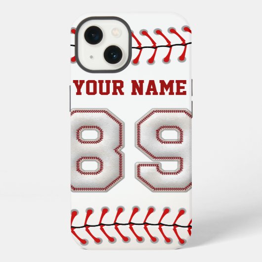 Coole Stange Baseball Nummer 89 iPhone Hülle (Rückseite)