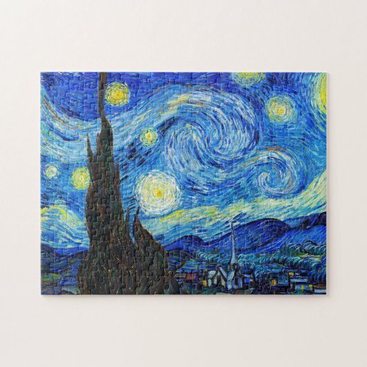 Coole Starry Nachtvincent van gogh Malerei Puzzle (Horizontal)