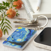 Coole Starry Nachtvincent van gogh Malerei Schlüsselanhänger (Vorderseite rechts)