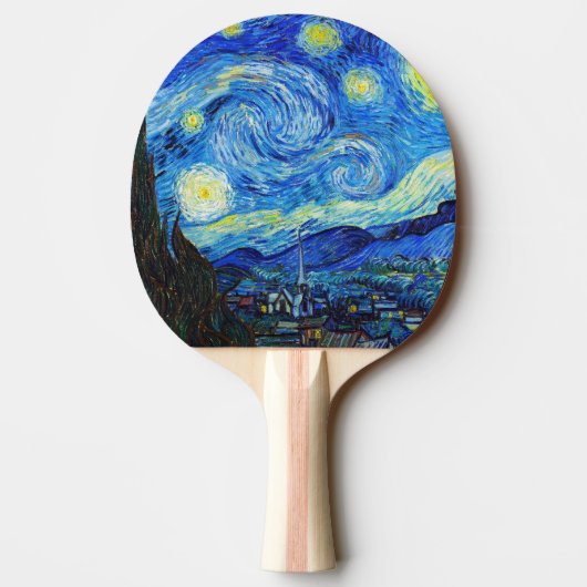 Coole Starry Night Vincent Van Gogh Gemälde art Tischtennis Schläger (Rückseite)