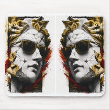 Coole Statue mit Sonnenbrille – Antike Weisheit mo