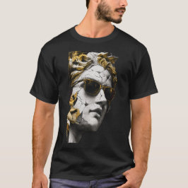 Coole Statue mit Sonnenbrille – Antike Weisheit mo T-Shirt