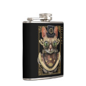 Coole Steampunk-Orange Tabby-Katze mit Namen Flachmann (Rechts)