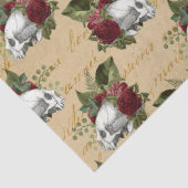 Coole Steampunkschädel und Blume Seidenpapier (Detail)