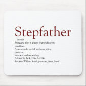 Coole Stepfather, Stepdad Definition Spaß graue Ma Mousepad (Vorne)