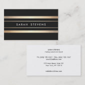 Coole Stilelemente aus schwarz und goldgestreift Visitenkarte (Vorne/Hinten)