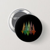 Coole stilisierte geometrische Disc-Golf  Button (Vorne & Hinten)