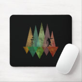 Coole stilisierte geometrische Disc-Golf  Mousepad (Mit Mouse)