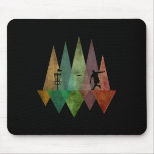 Coole stilisierte geometrische Disc-Golf  Mousepad