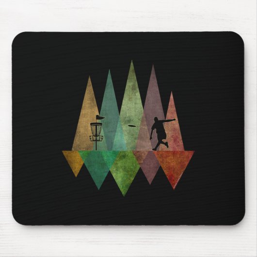 Coole stilisierte geometrische Disc-Golf  Mousepad (Vorne)