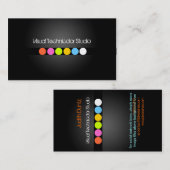 Coole/stilistische fluoreszierende Punkte Visitenkarte (Vorne/Hinten)