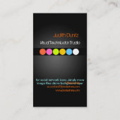 Coole/stilistische fluoreszierende Punkte Visitenkarte (Rückseite)