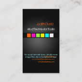 Coole/stilistische fluoreszierende Quadrate Visitenkarte (Rückseite)