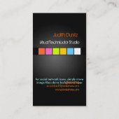 Coole/stilistische fluoreszierende Quadrate Visitenkarte (Rückseite)