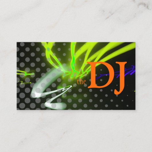 Coole/stilistische Neonlichter/Leuchtstofffarben Visitenkarte (Vorderseite)