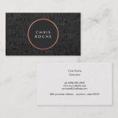 Coole, stilvolle Kupferverkleidung mit schwarzer K Visitenkarte (Vorne/Hinten)