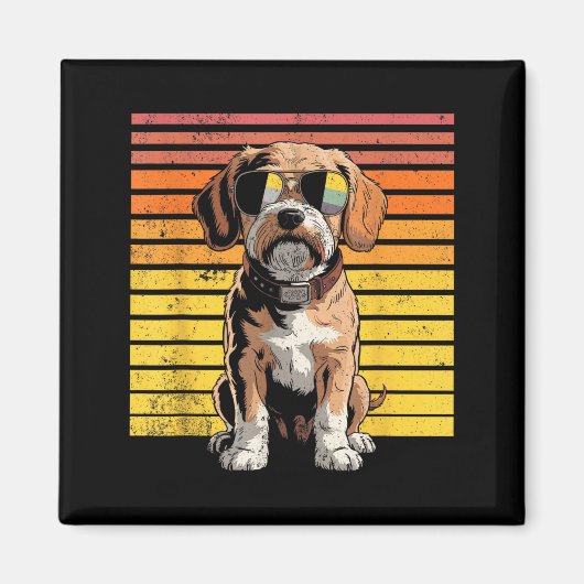 Coole stolze Cavapoo-Männer Frauen Vintage-Hundefr Magnet (Vorne)