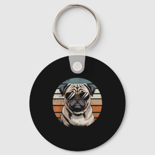 Coole stolze Pug-Männer Frauen Vintage-Hundebesitz Schlüsselanhänger