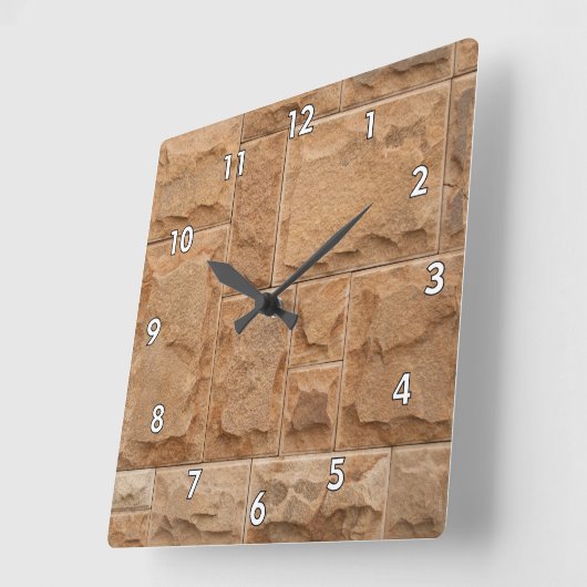 Coole Stone-Wand mit mehreren Formaten Quadratische Wanduhr (Winkel)
