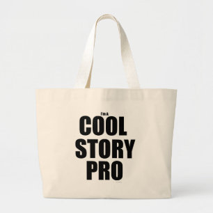Coole Story Pro Lustige Schreib-Lebensdevise Jumbo Stoffbeutel