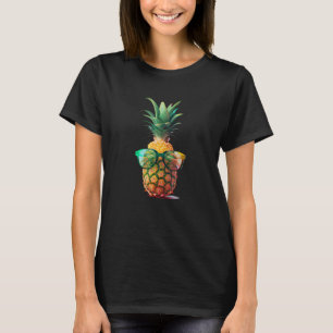 Coole Strand Sommer Grafik Sonnenbrille Ananas T-Shirt