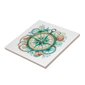 Coole Strandliebhaber Kompass  Fliese (Seite)
