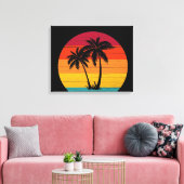 coole Strandpalmen Leinwanddruck (Insitu (Wohnzimmer))