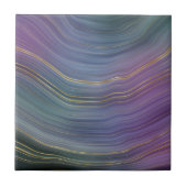 Coole Strata | Beautiful Blue Lila and Gold Agate Fliese (Vorderseite)