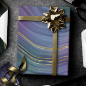 Coole Strata | Beautiful Blue Lila and Gold Agate Geschenkpapier