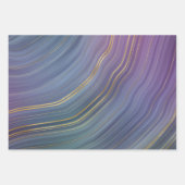 Coole Strata | Beautiful Blue Lila and Gold Agate Geschenkpapier Set (Vorderseite 3)