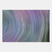 Coole Strata | Beautiful Blue Lila and Gold Agate Geschenkpapier Set (Vorderseite 2)