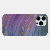 Coole Strata | Beautiful Blue Lila and Gold Agate iPhone Hülle (Rückseite (Horizontal))