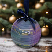 Coole Strata | Beautiful Blue Lila and Gold Agate Keramik Ornament