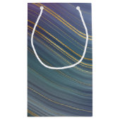 Coole Strata | Beautiful Blue Lila and Gold Agate Kleine Geschenktüte (Rückseite)