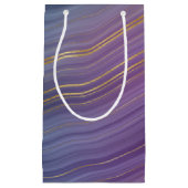 Coole Strata | Beautiful Blue Lila and Gold Agate Kleine Geschenktüte (Vorderseite)