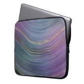 Coole Strata | Beautiful Blue Lila and Gold Agate Laptopschutzhülle (Vorderseite Links)