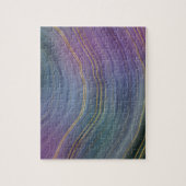 Coole Strata | Beautiful Blue Lila and Gold Agate Puzzle (Vertikal)