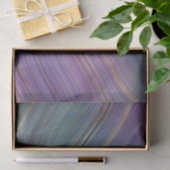 Coole Strata | Beautiful Blue Lila and Gold Agate Seidenpapier (Geschenk)