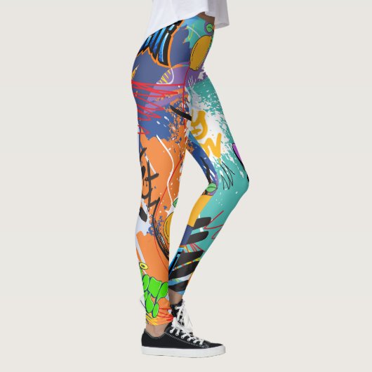 Coole Street Art l Hippie pattern l Modern niedlic Leggings (Rechts)